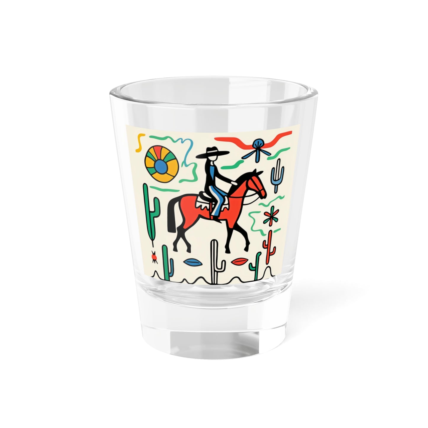 Rodeo Cowgirl Western Shot Glass, Wild Spirit Shot Glass: Outlaw Chic, 1.5oz