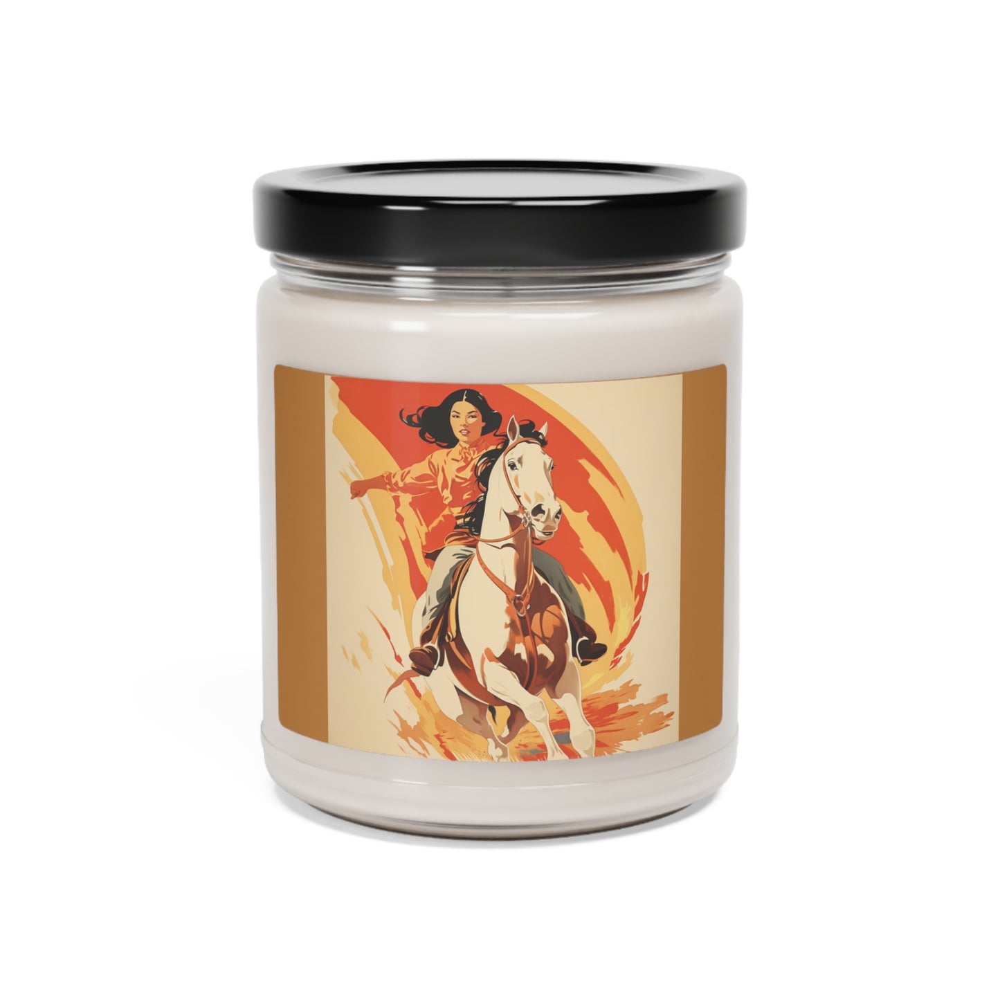 Rodeo Themed Candles, Horse Lover Gift, Rodeo Queen, American Western, Asian American Graphic, Scented Soy Candle, 9oz