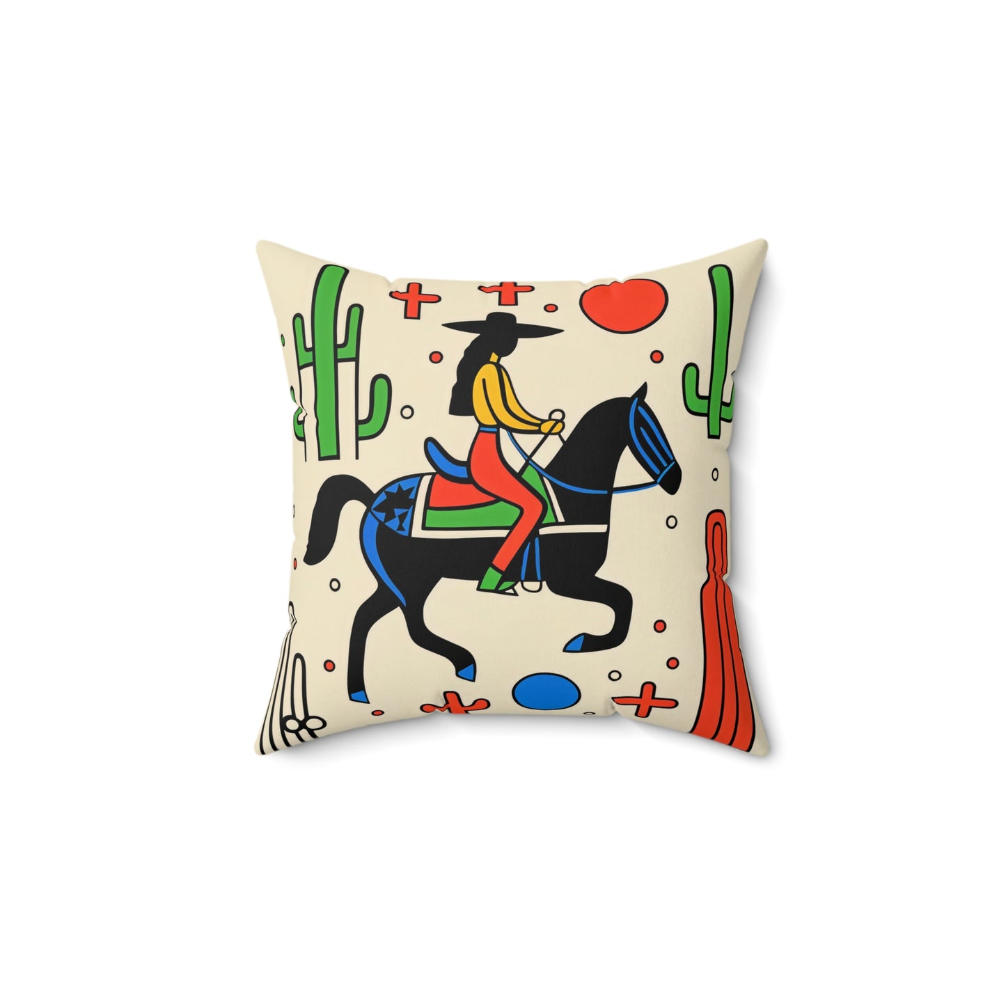 Rodeo Cowgirl Pillow Cover | Wild Spirit Square Pillow