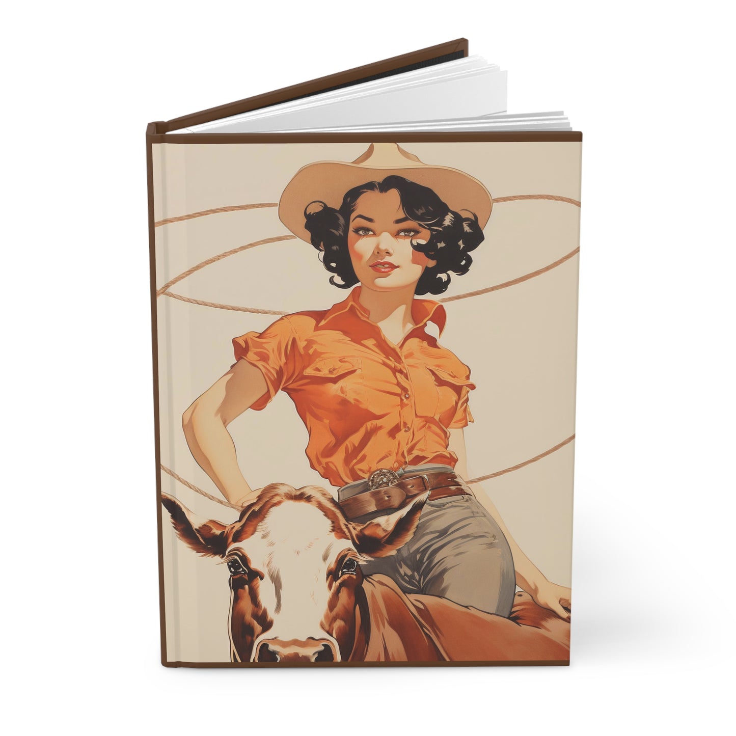 Pony Vintage Cowgirl Hardcover Journal Matte, Rodeo Journal, Country Girl Journal, Western Style, Horse Lover, Gift for Wife