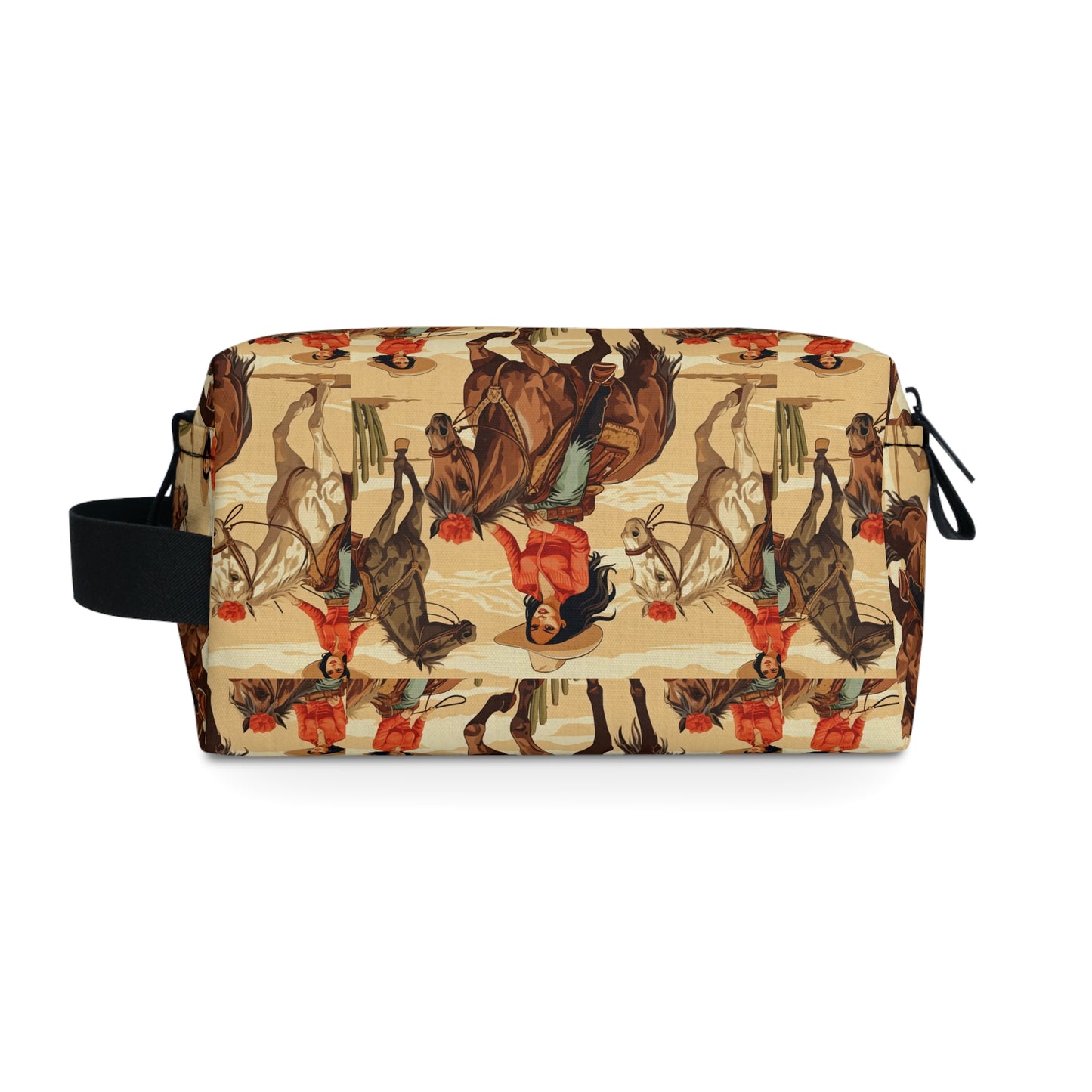 Retro Rodeo Cowgirl Toiletry Bag, Vintage Western Aesthetic, Cowgirl Party Favor, Western Beauty Bag, Wild West Cosmetic Organizer