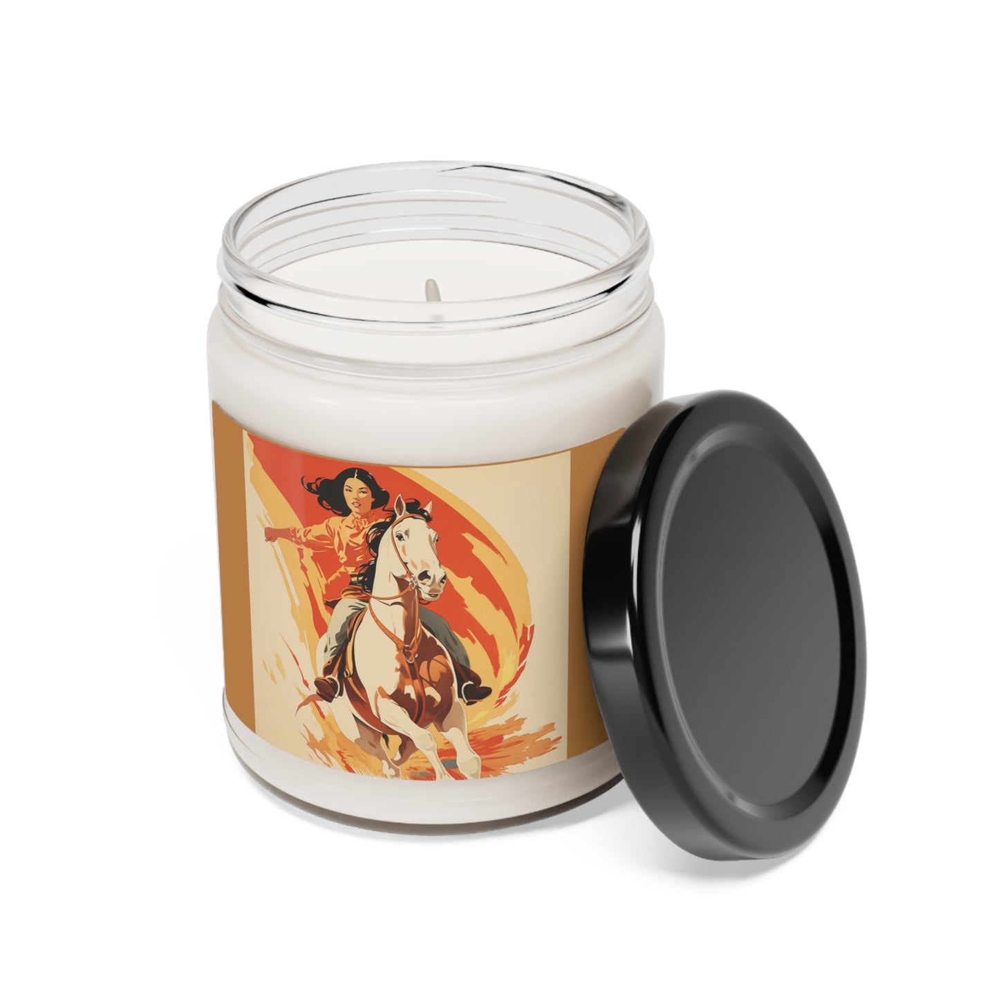 Rodeo Themed Candles, Horse Lover Gift, Rodeo Queen, American Western, Asian American Graphic, Scented Soy Candle, 9oz