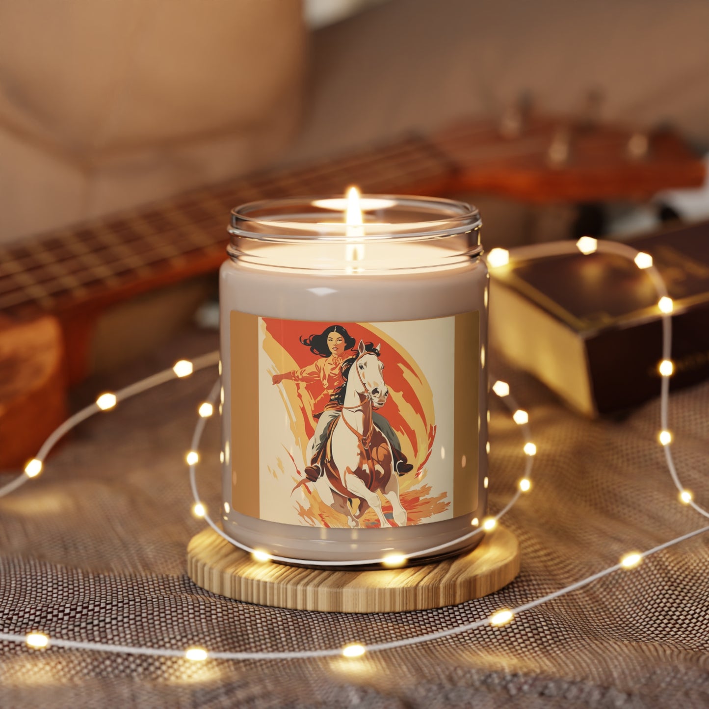 Rodeo Themed Candles, Horse Lover Gift, Rodeo Queen, American Western, Asian American Graphic, Scented Soy Candle, 9oz