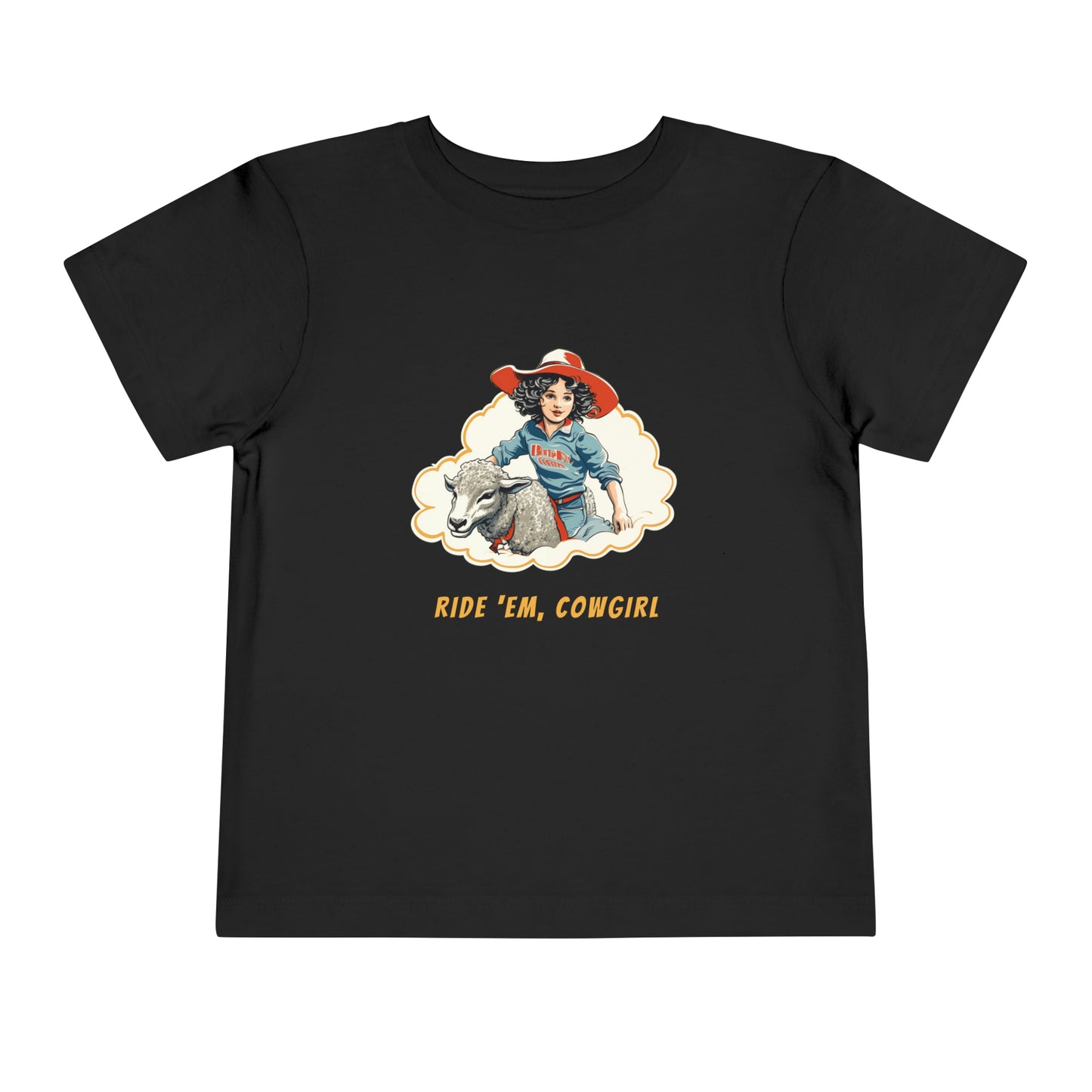 Cowgirl Mutton' Bustin Toddler Tee, Ride' Em Cowgirl Toddler Shirt, Vintage Rodeo T-shirt for Kids, Gift for Little Cowgirl, Western Shirt