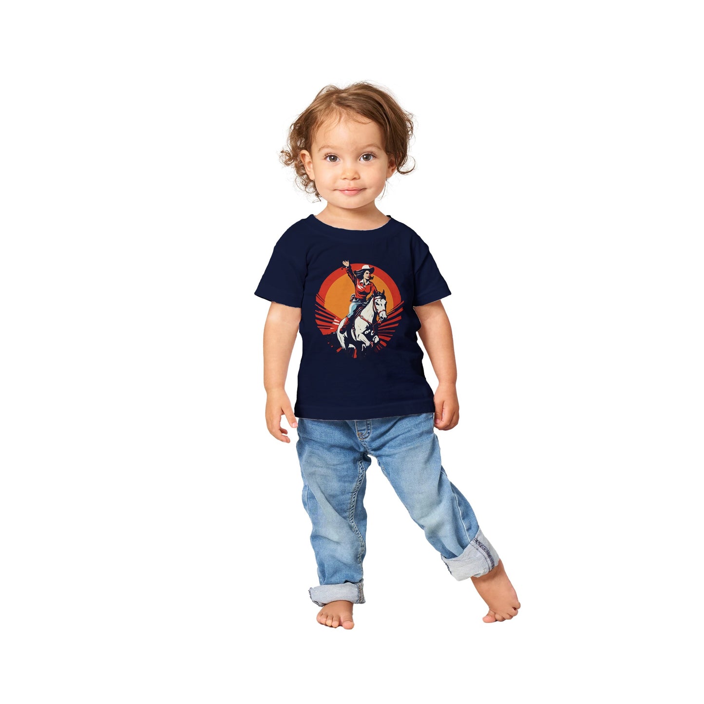 Baby Rodeo T-shirt Daring Delores Trick Rider Baby Tee