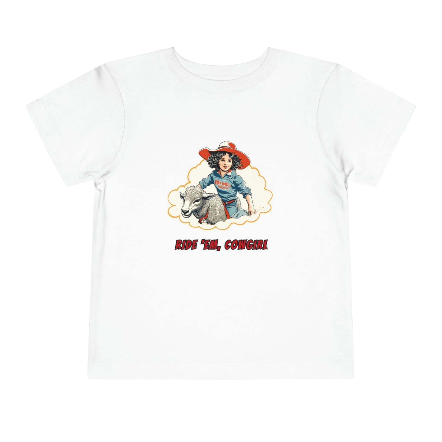 Cowgirl Mutton' Bustin Toddler Tee, Ride' Em Cowgirl Toddler Shirt, Vintage Rodeo T-shirt for Kids, Gift for Little Cowgirl, Western Shirt