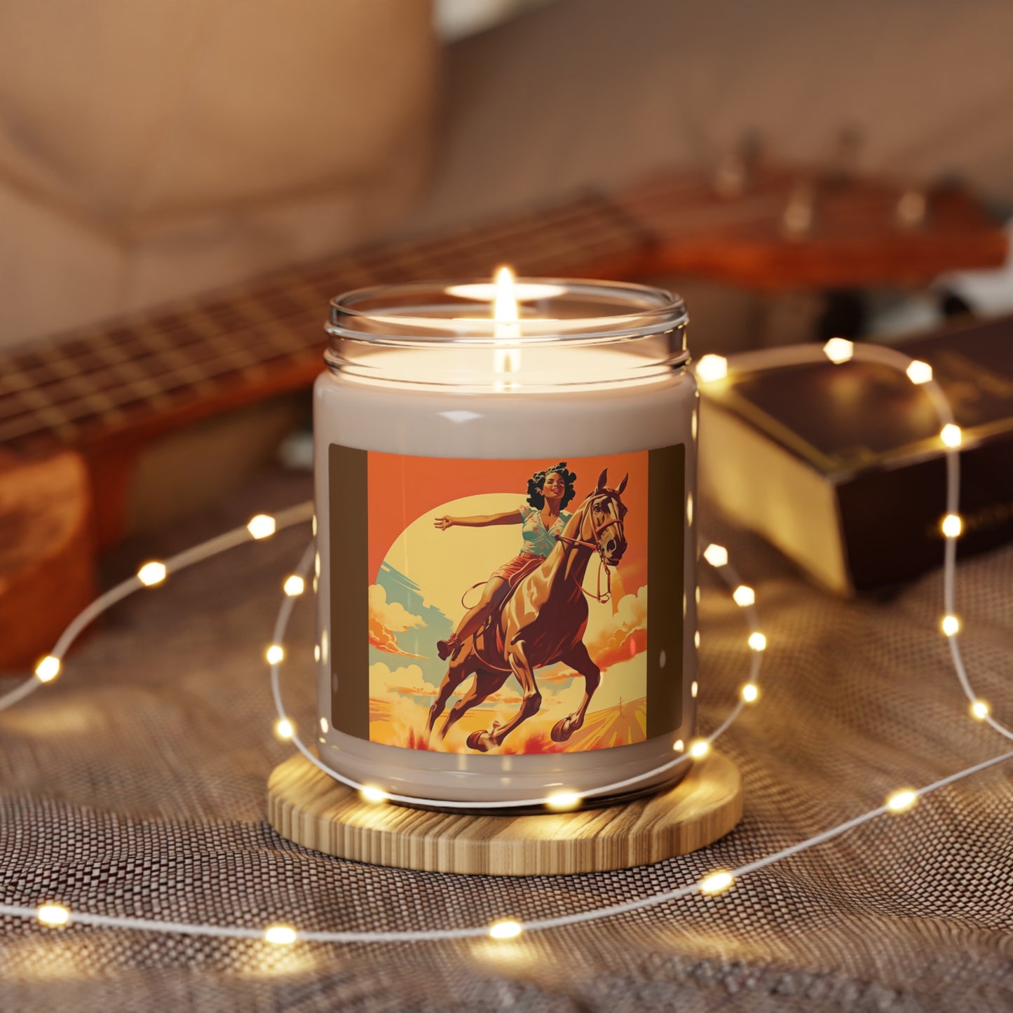 Rodeo Themed Candle Cowgirl Gift Scented Soy Candle, 9oz