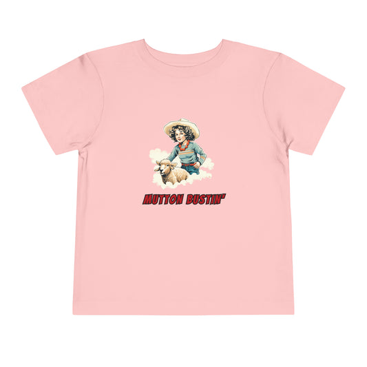 Rodeo Mutton Bustin' Toddler Tee, Western Shirt for Toddler Girls, Vintage Rodeo Top, Trick Rider T-shirt for Kids, Girls Rodeo Shirt