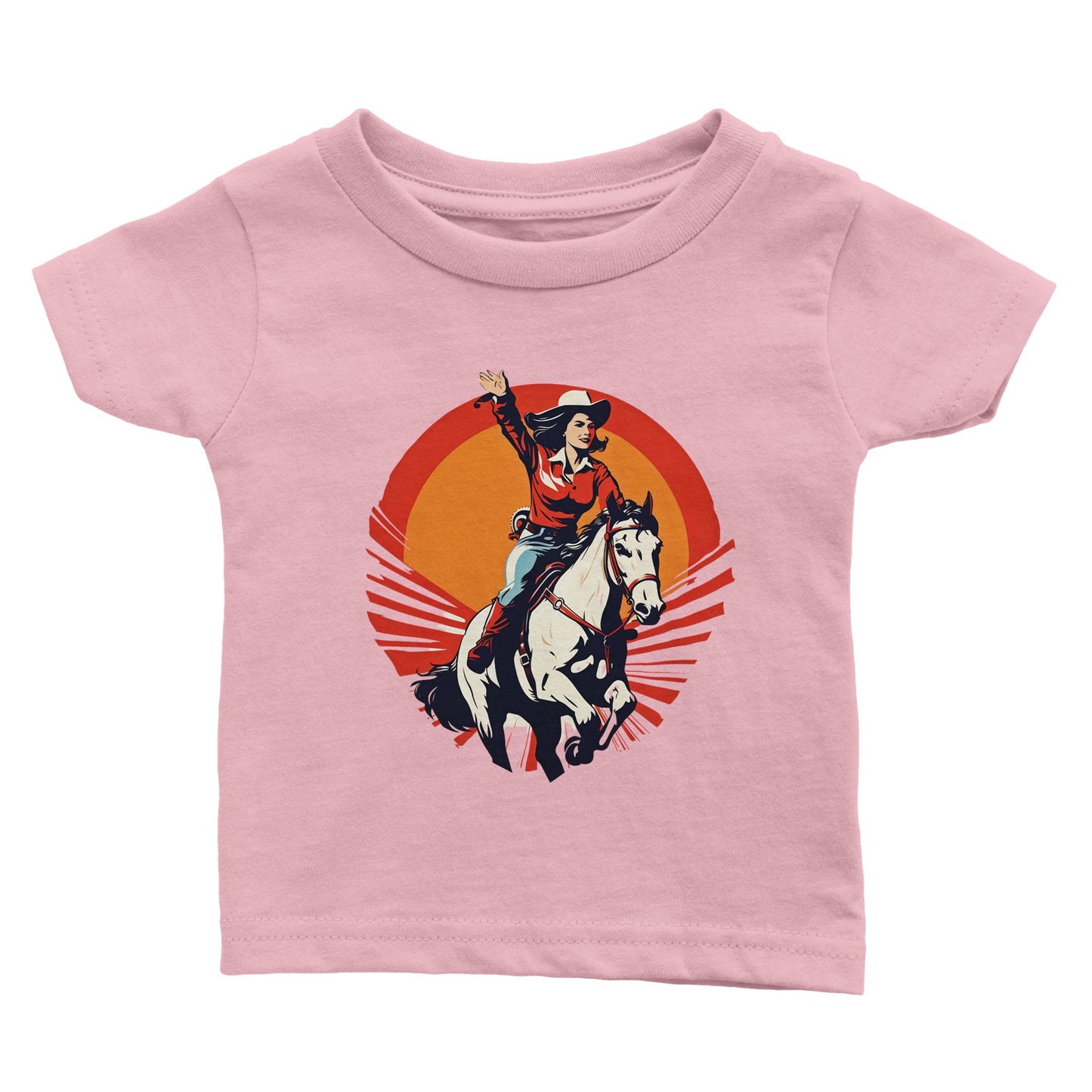 Baby Rodeo T-shirt Daring Delores Trick Rider Baby Tee