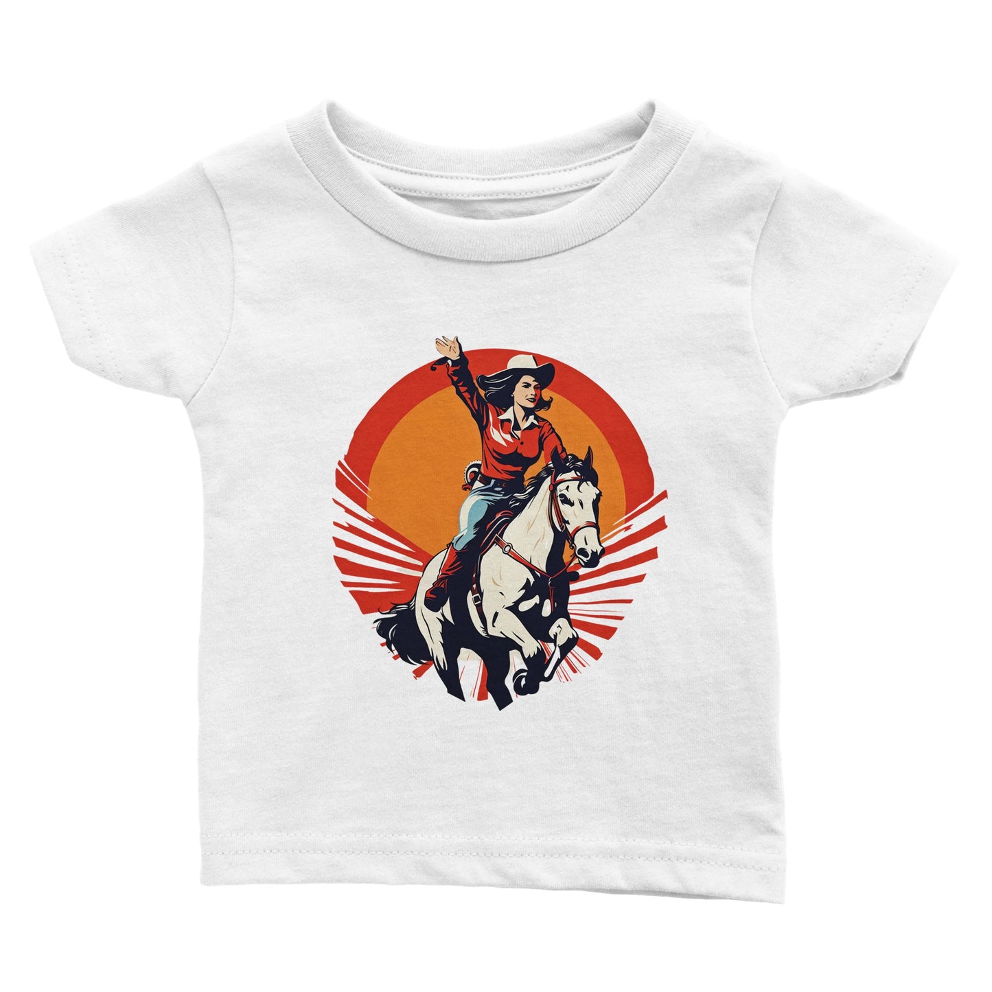 Baby Rodeo T-shirt Daring Delores Trick Rider Baby Tee