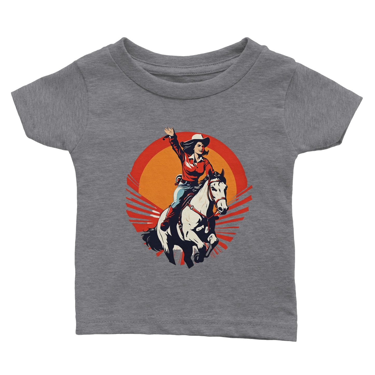 Baby Rodeo T-shirt Daring Delores Trick Rider Baby Tee